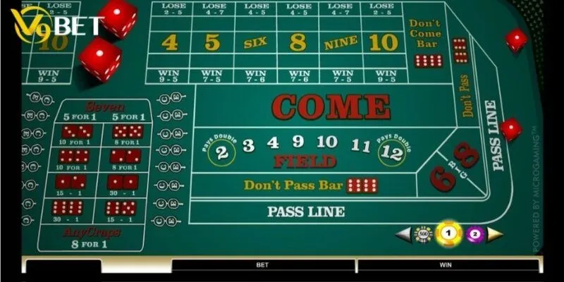 Chi tiết về cách chơi Craps V9bet